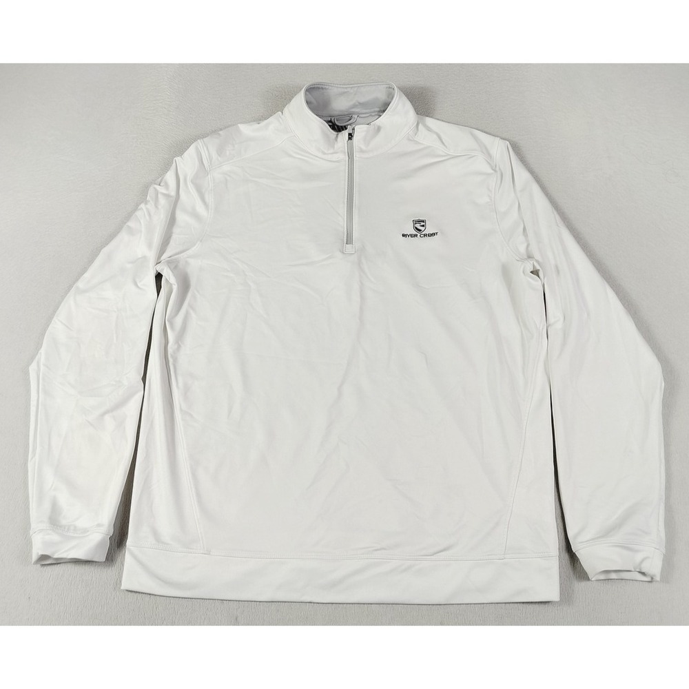 Levelwear Pullover Mens Large White 1/4 Zip River Crest Golf Stretch Performance